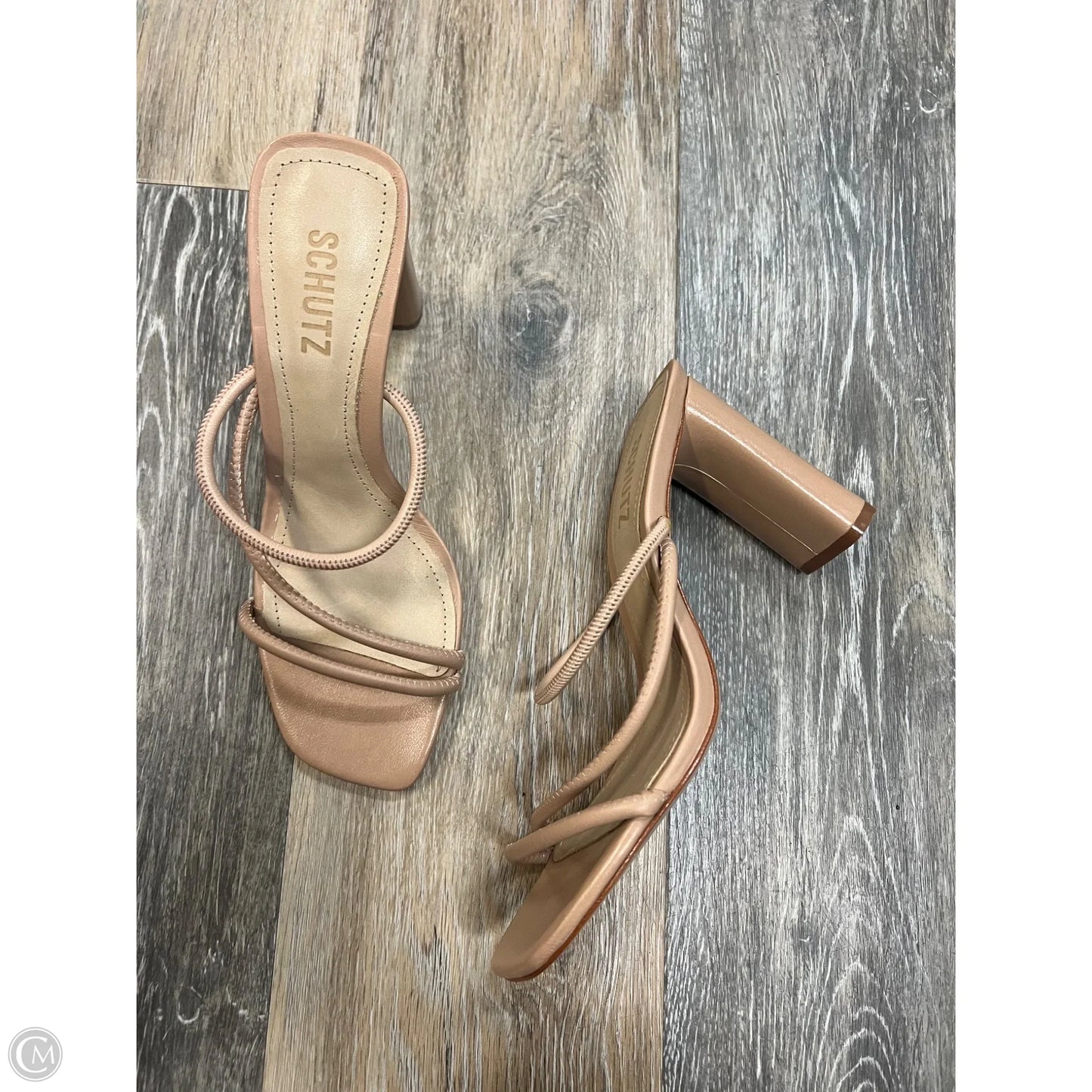 Sandals Heels Block By Schutz In Tan, Size: 7.5