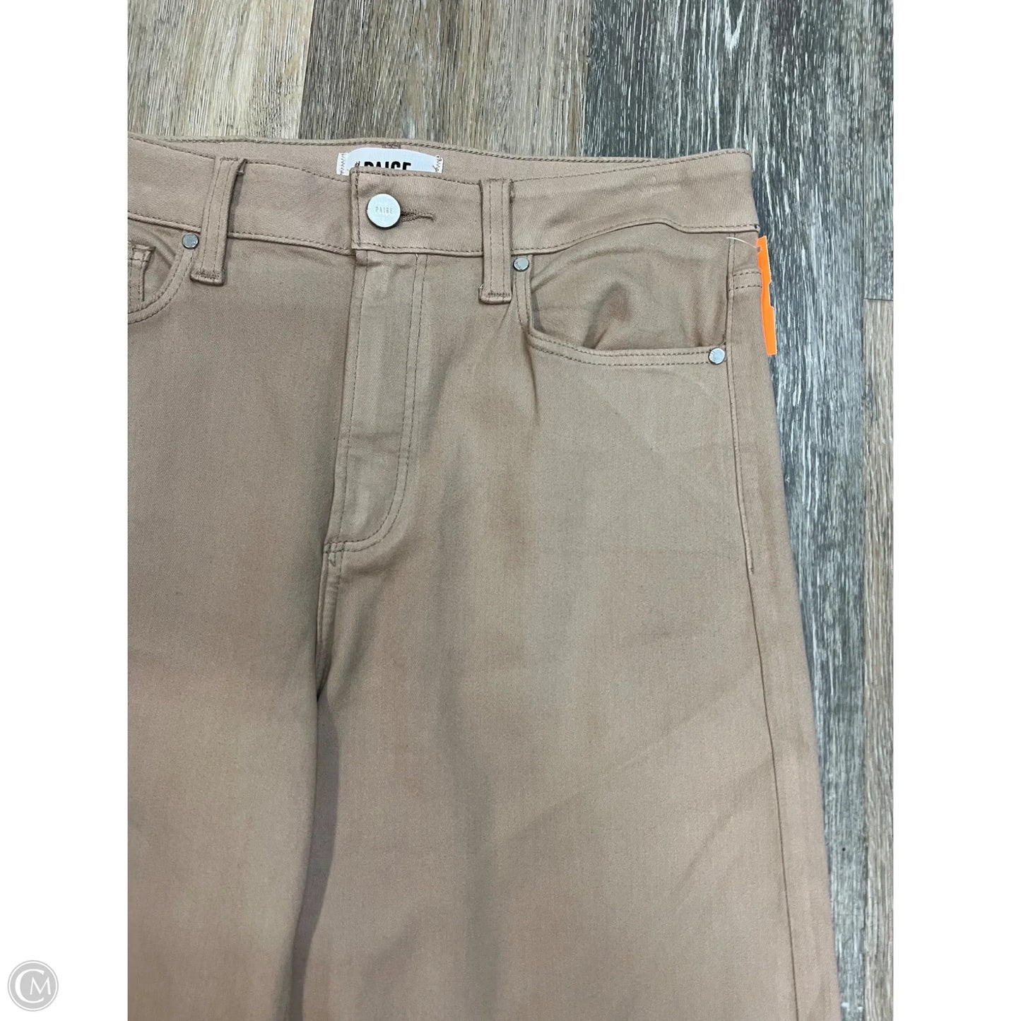 Jeans Wide Leg By Paige In Tan Denim, Size: 8
