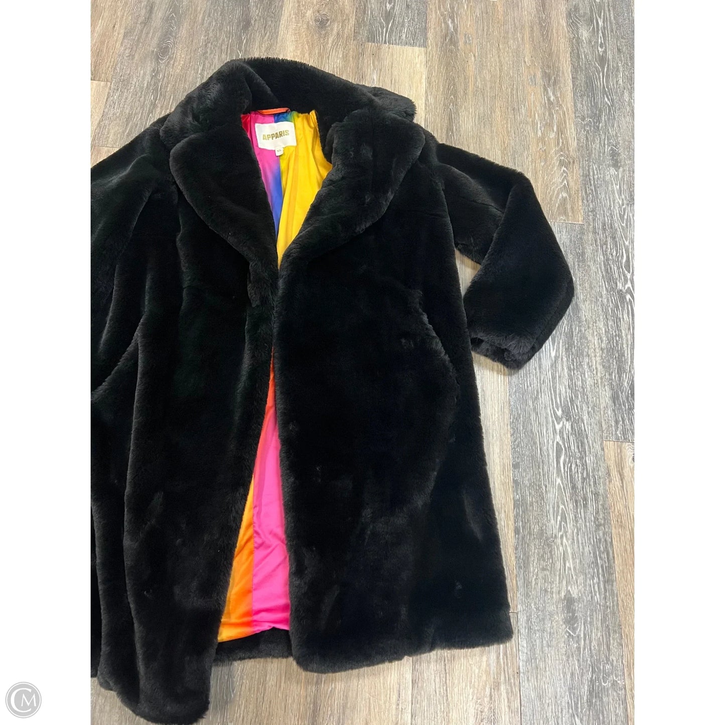 Coat Faux Fur & Sherpa By APPARIS In Black, Size: Xs