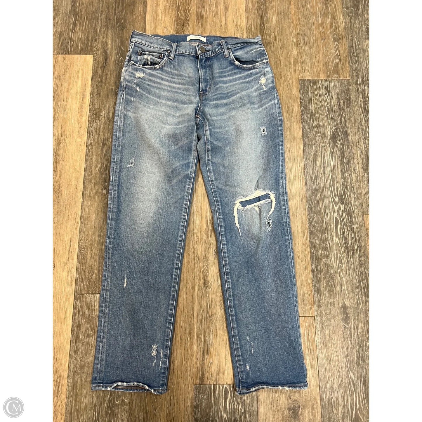 Jeans Straight By Moussy In Blue Denim, Size: 4