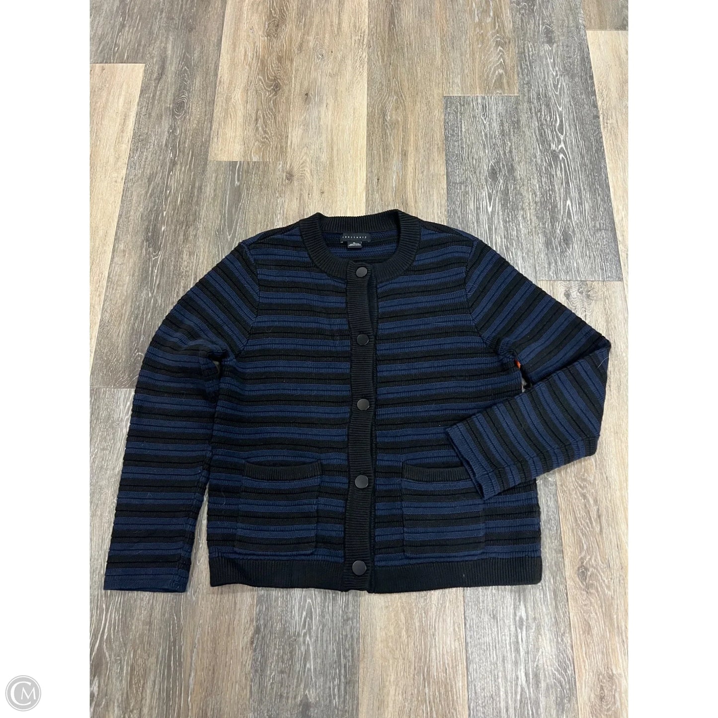 Sweater Cardigan By Sanctuary In Black & Blue, Size: Xl