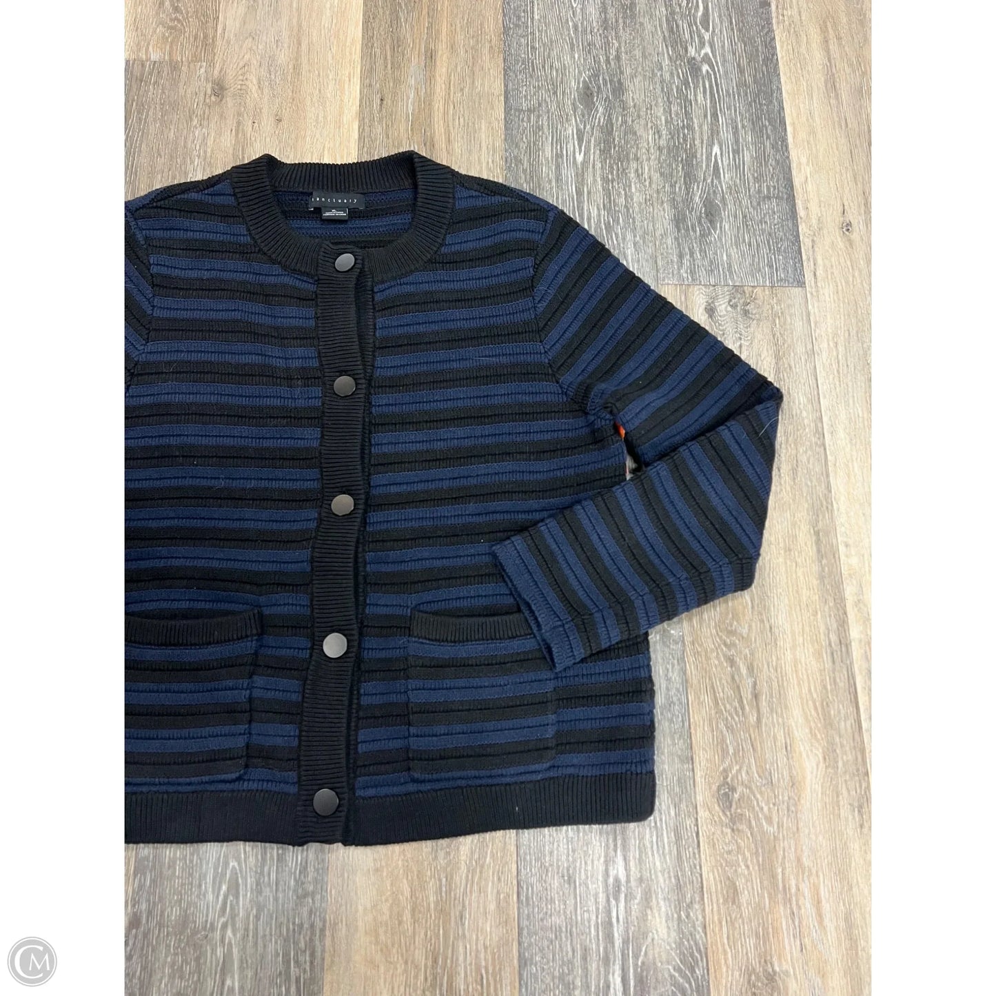 Sweater Cardigan By Sanctuary In Black & Blue, Size: Xl