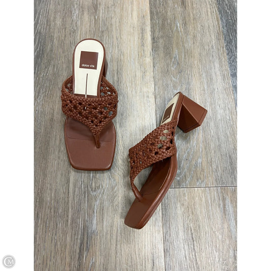 Sandals Heels Block By Dolce Vita In Brown, Size: 5.5
