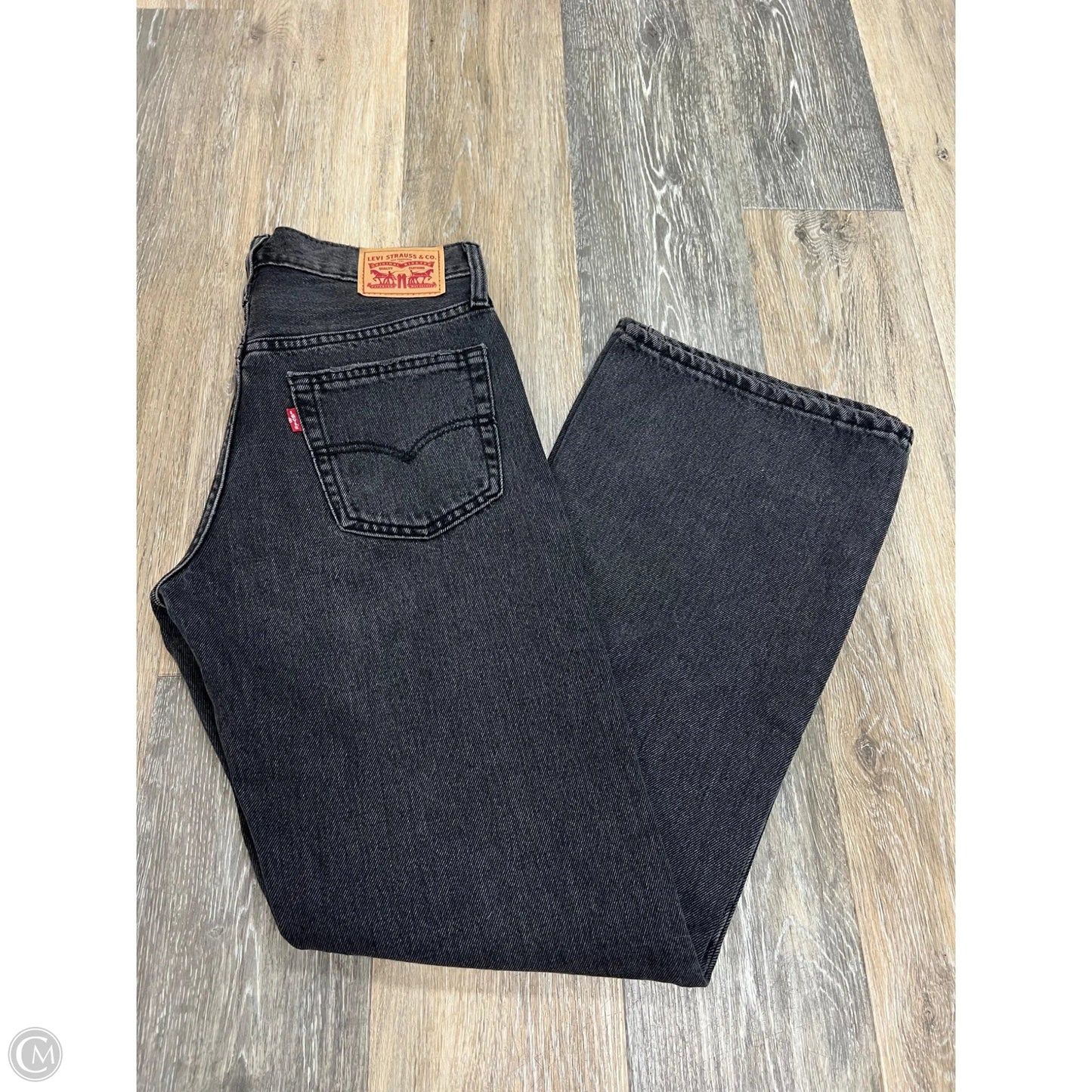 Jeans Boot Cut By Levis In Black Denim, Size: 0