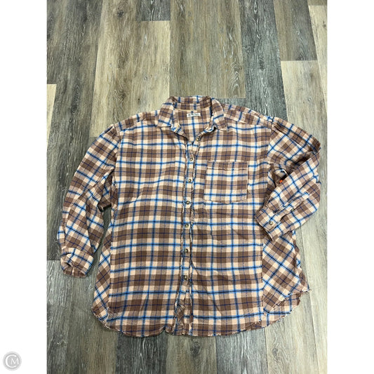 Jacket Shirt By We The Free In Plaid Pattern, Size: L