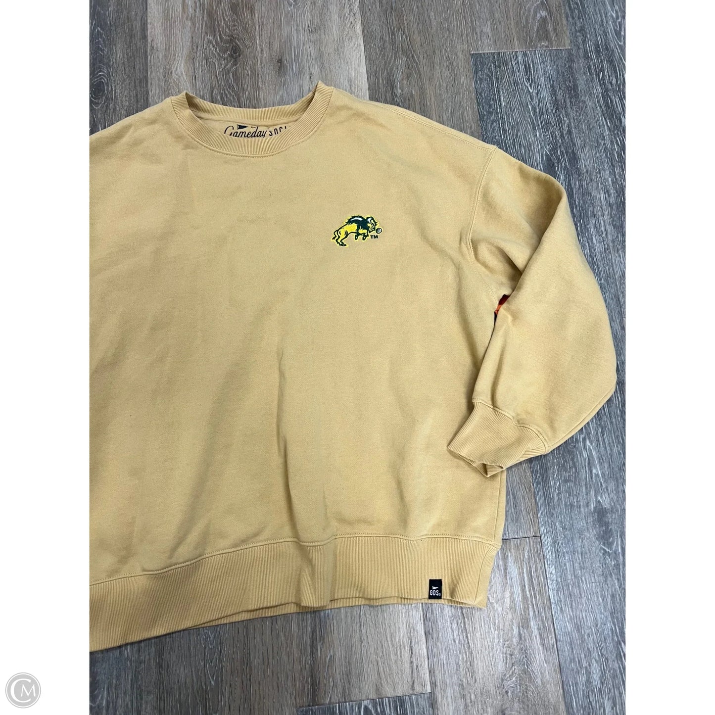 Athletic Sweatshirt By GAMEDAY Social In Yellow, Size: S
