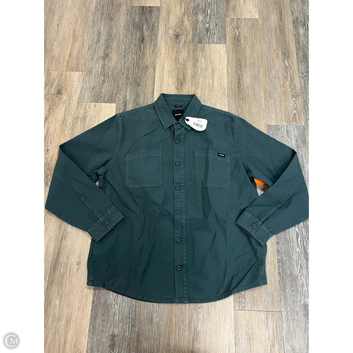 Jacket Shirt By Prana In Blue, Size: M
