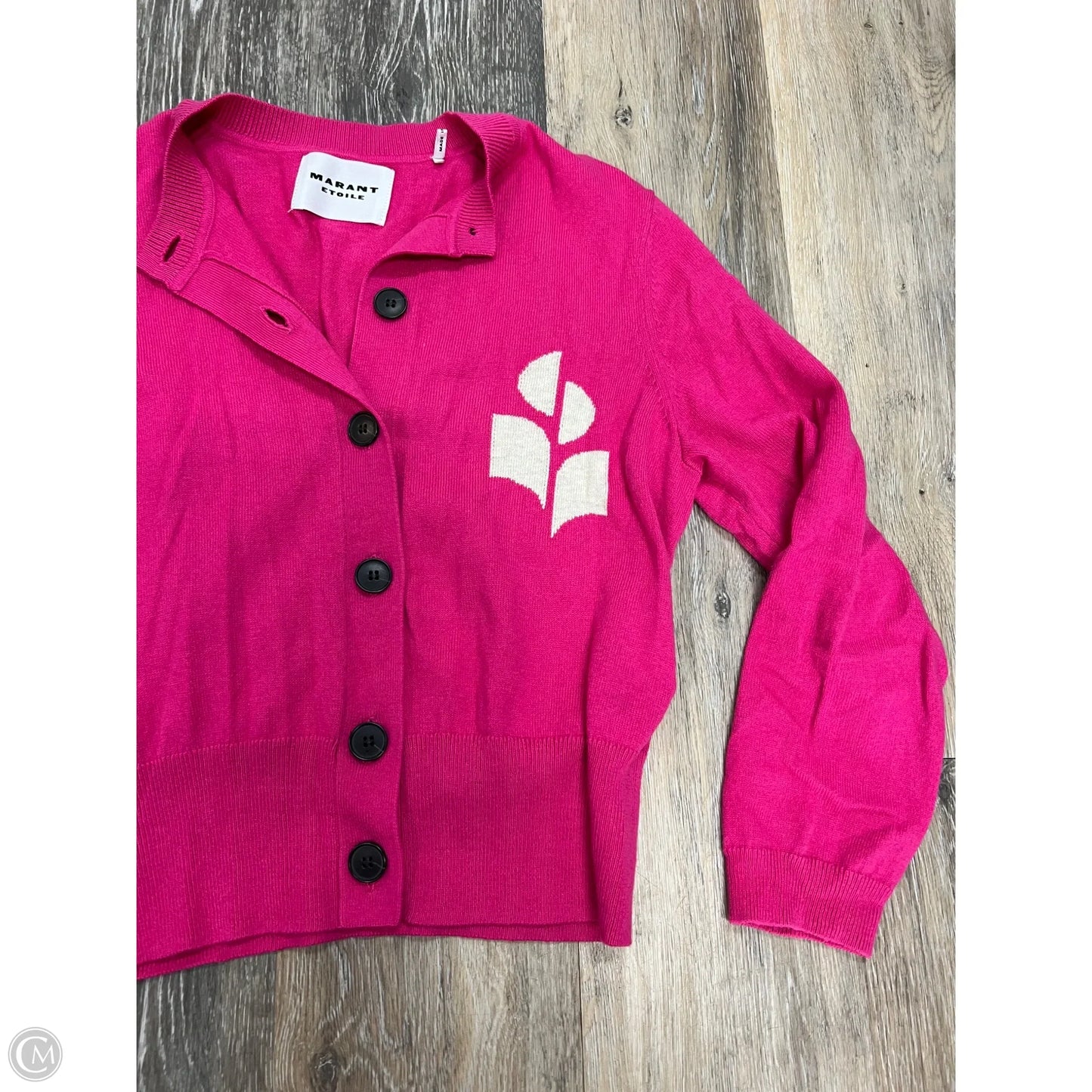 Sweater Cardigan Designer By Isabel Marant In Pink, Size: 6