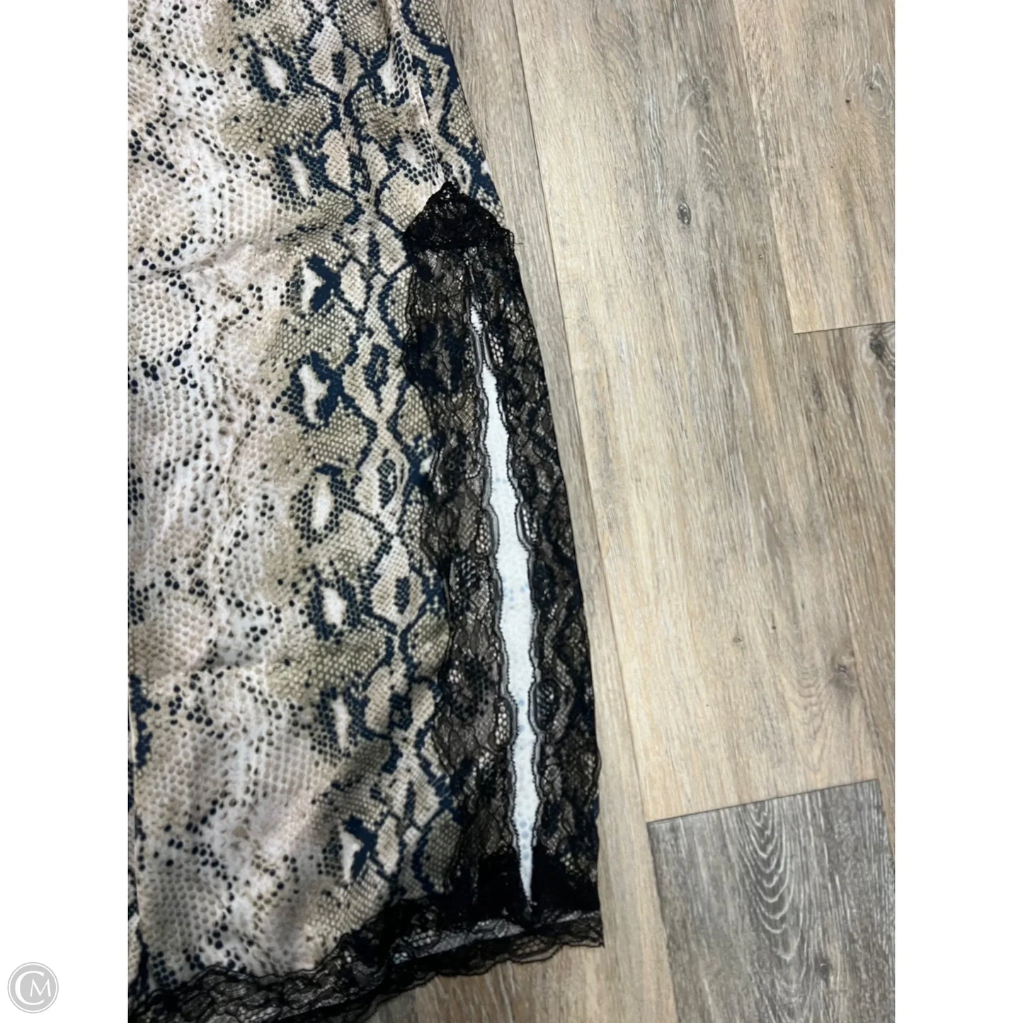 Skirt Midi By Edit by Nine In Snakeskin Print, Size: L