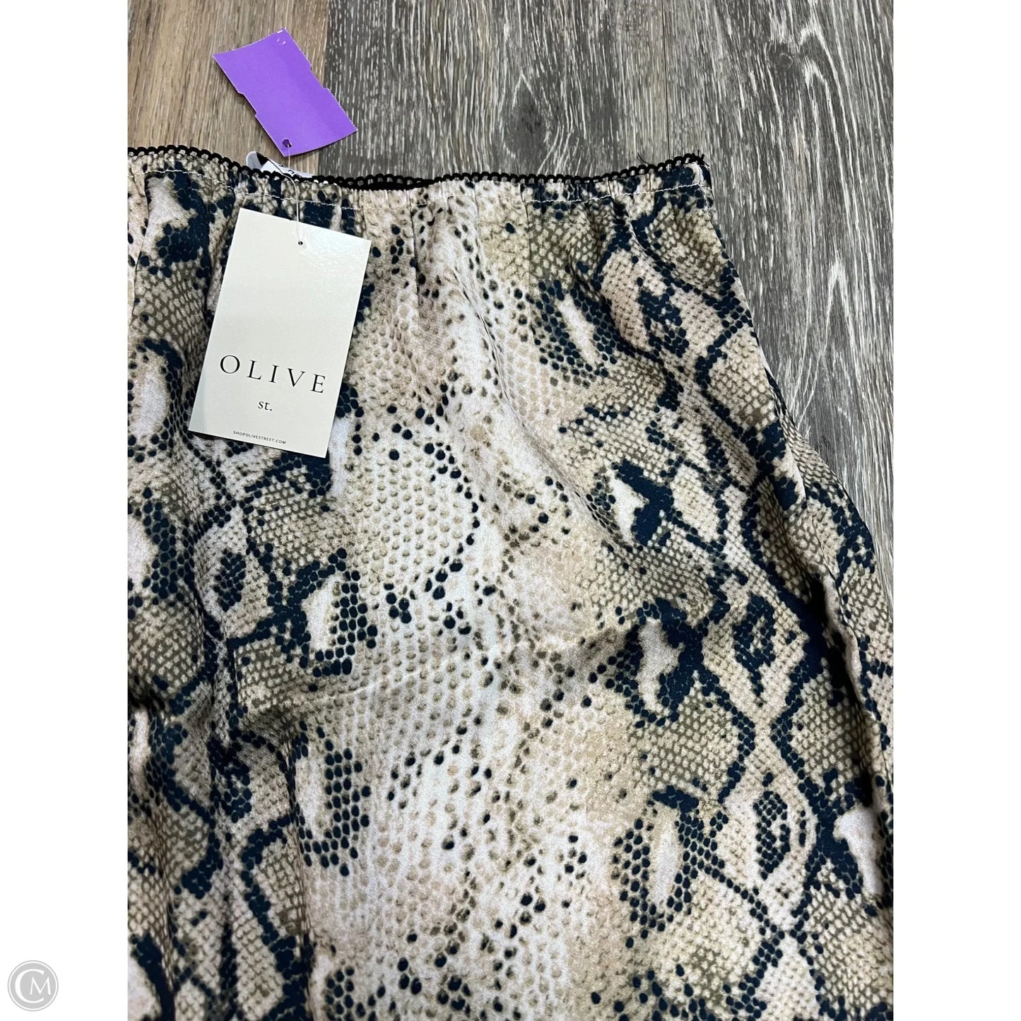 Skirt Midi By Edit by Nine In Snakeskin Print, Size: L