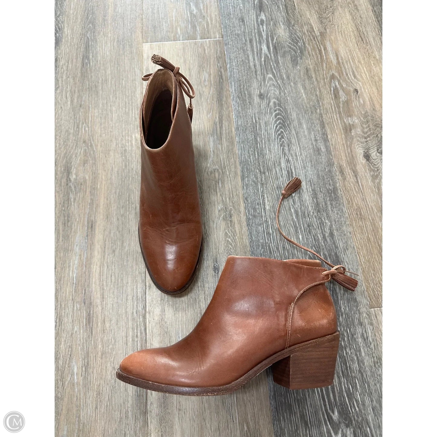 Boots Ankle Heels By Madewell In Brown, Size: 9