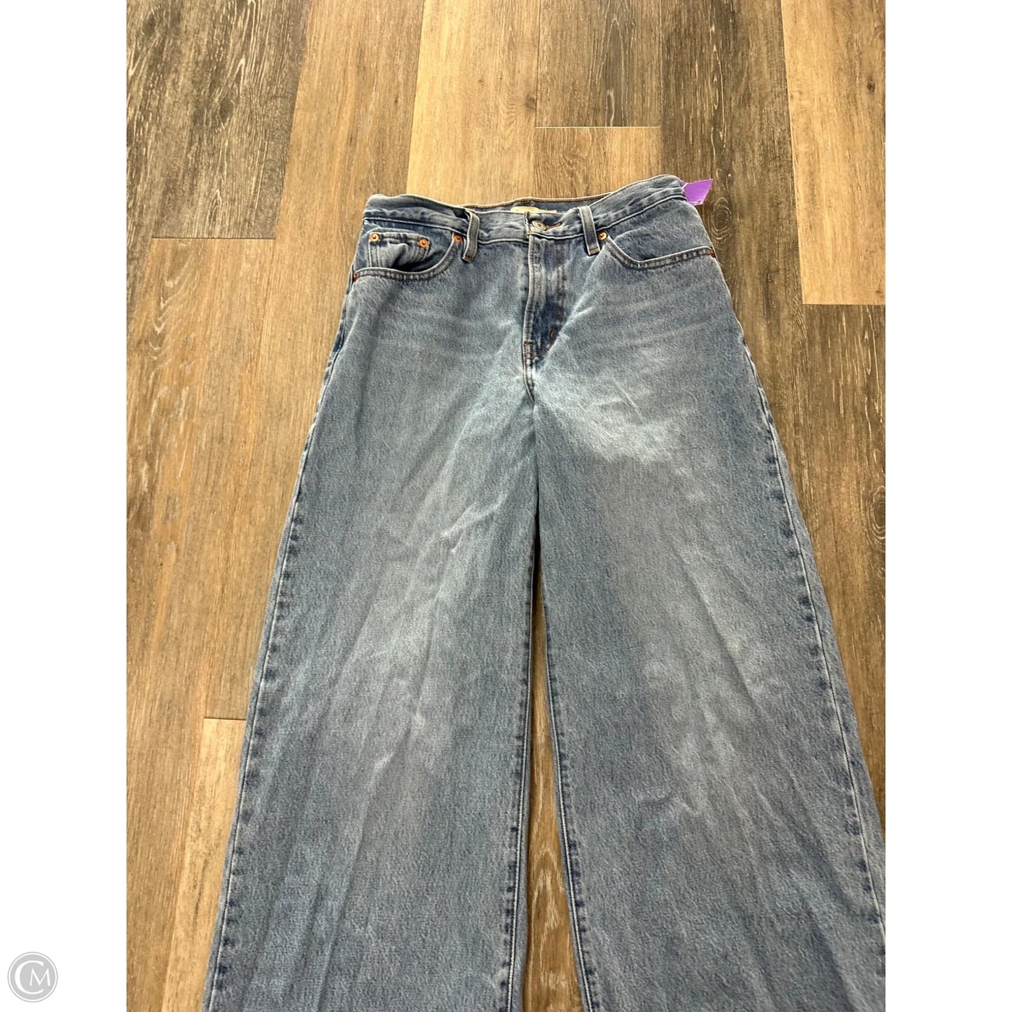 Jeans Wide Leg By Levis In Blue Denim, Size: 2