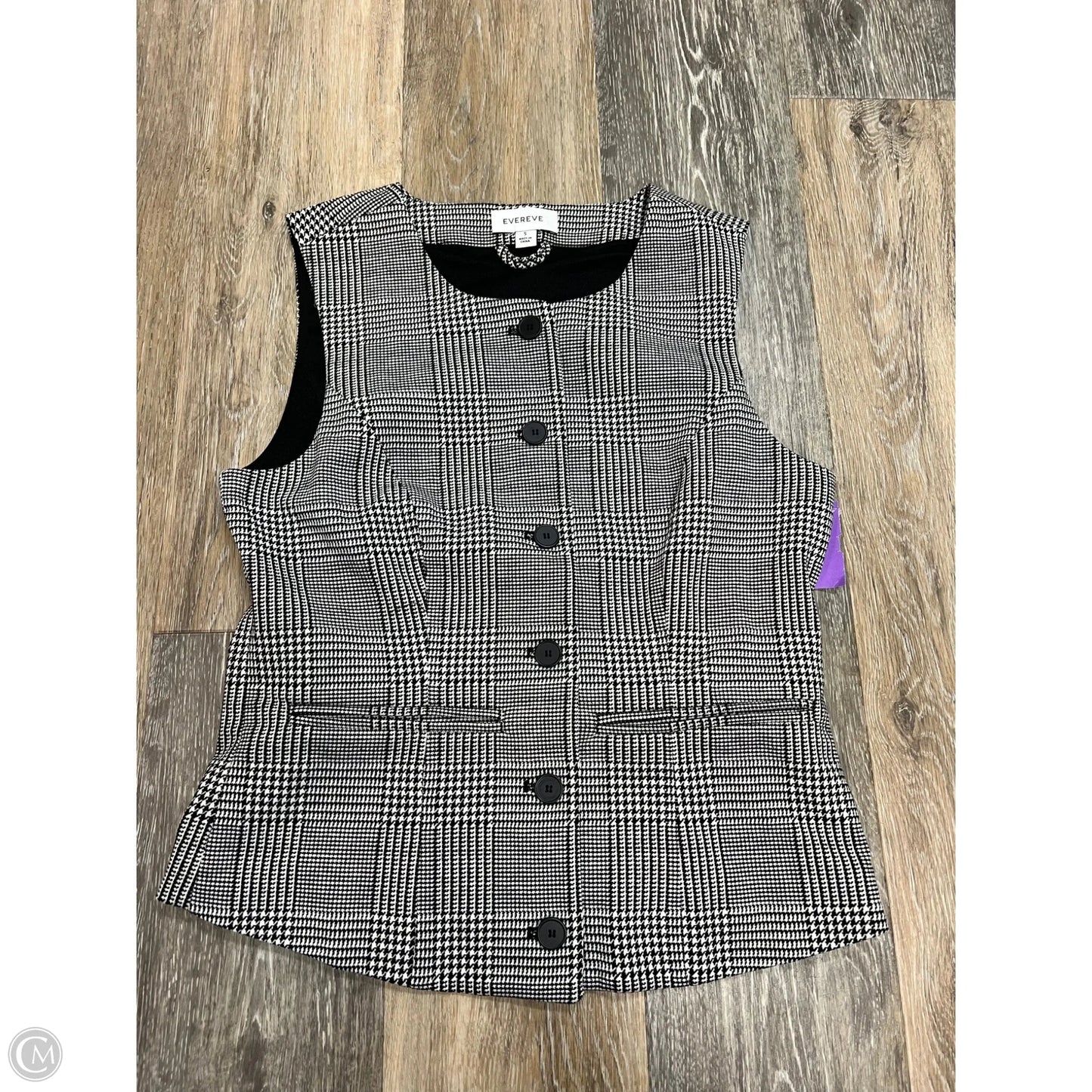 Vest Other By Evereve In Black & White, Size: S