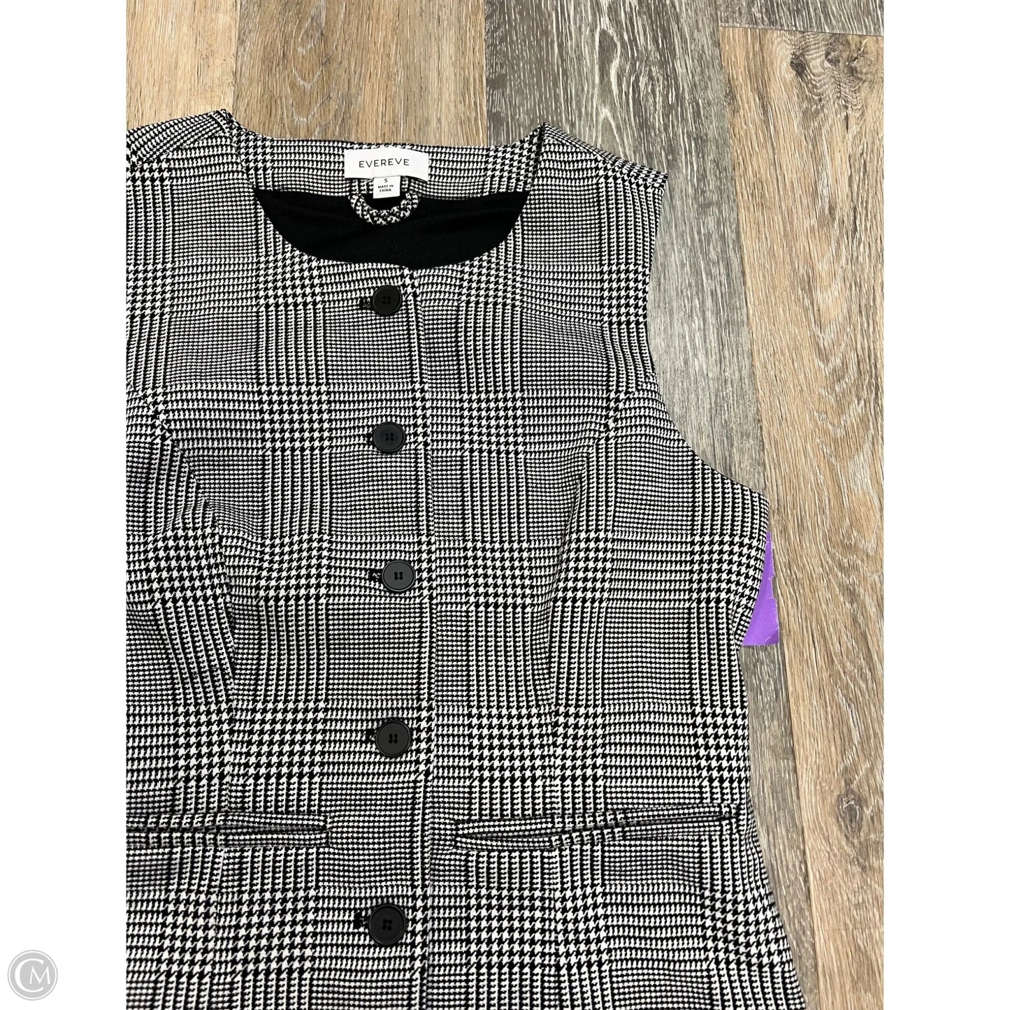 Vest Other By Evereve In Black & White, Size: S