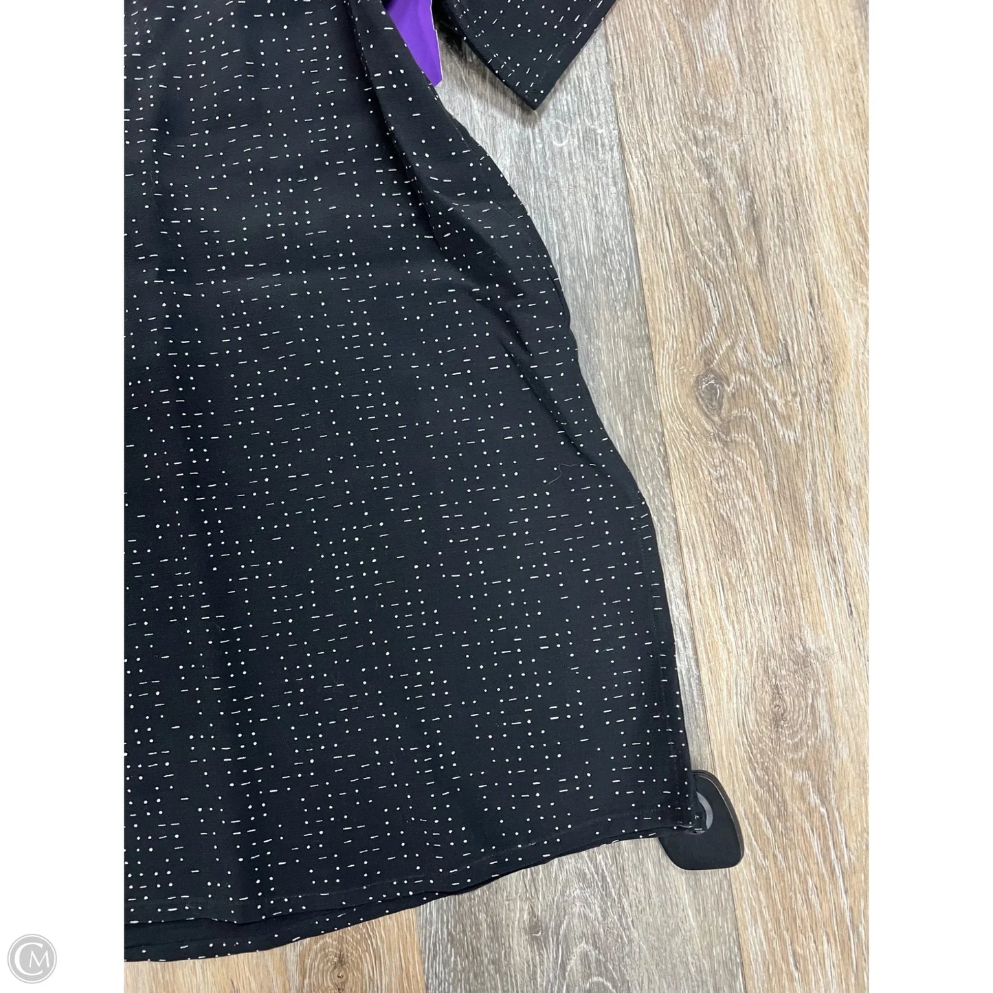 Blouse Short Sleeve By Eileen Fisher In Black, Size: 12