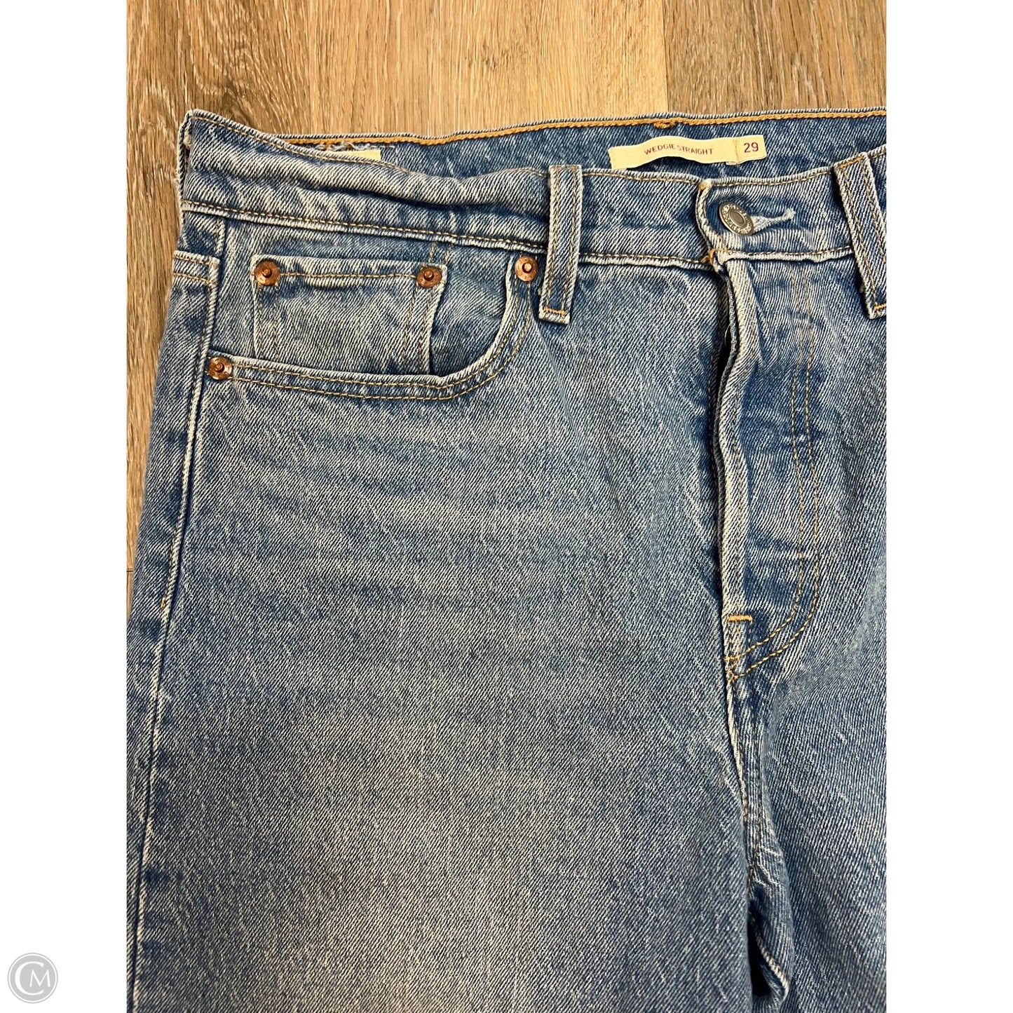 Jeans Straight By Levis In Blue Denim, Size: 8/29