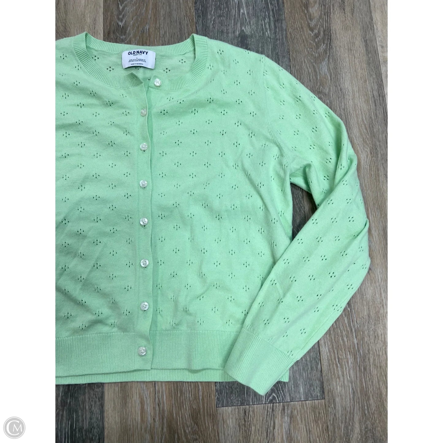 Sweater Cardigan By Old Navy In Green, Size: L