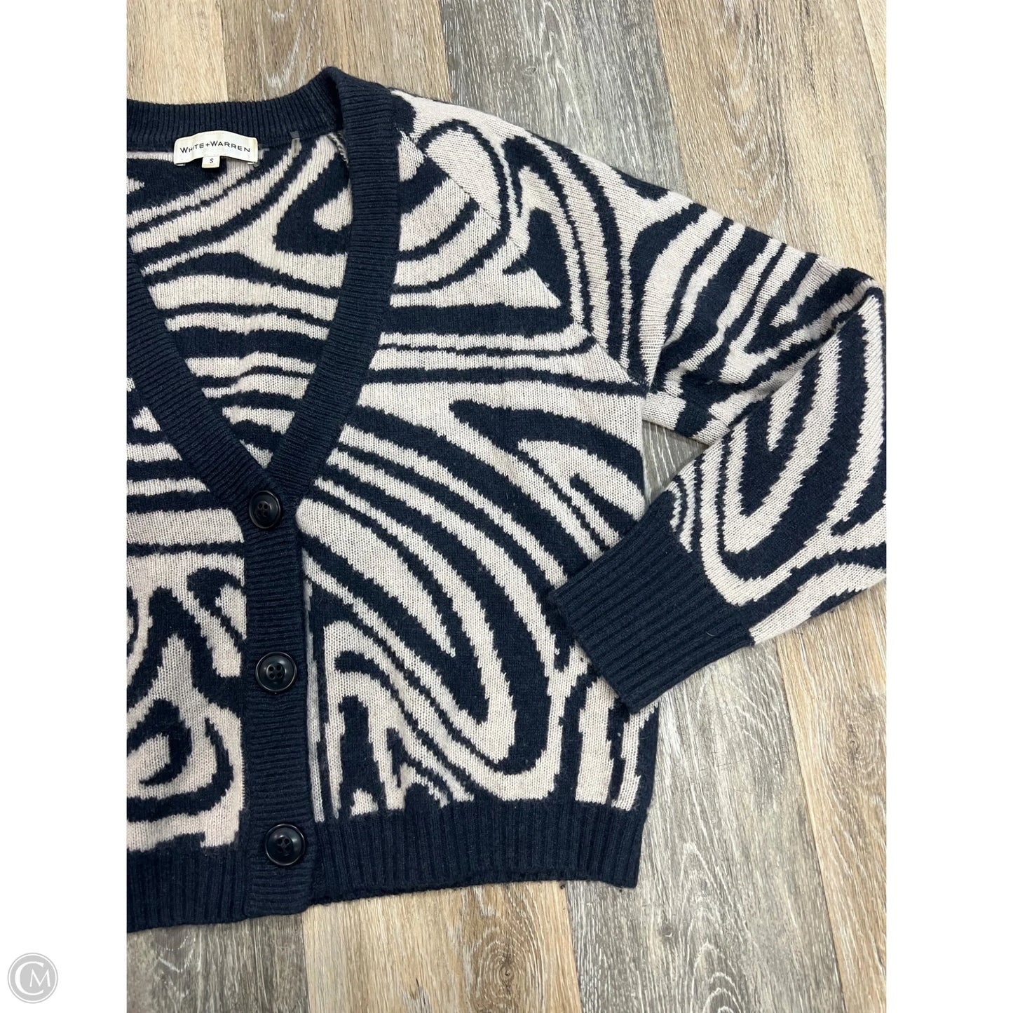 Sweater Cashmere By White And Warren In Blue & White, Size: S