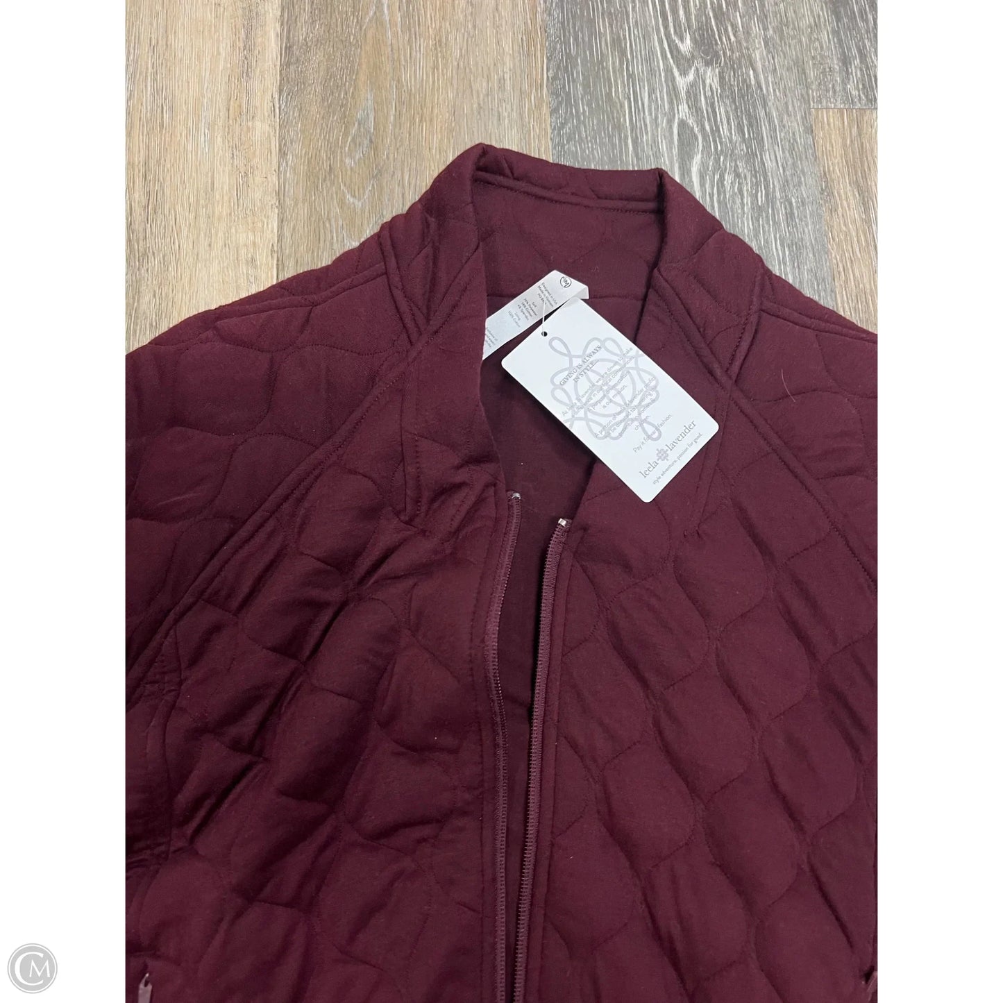 Jacket Puffer & Quilted By Rae Mode In Purple, Size: S