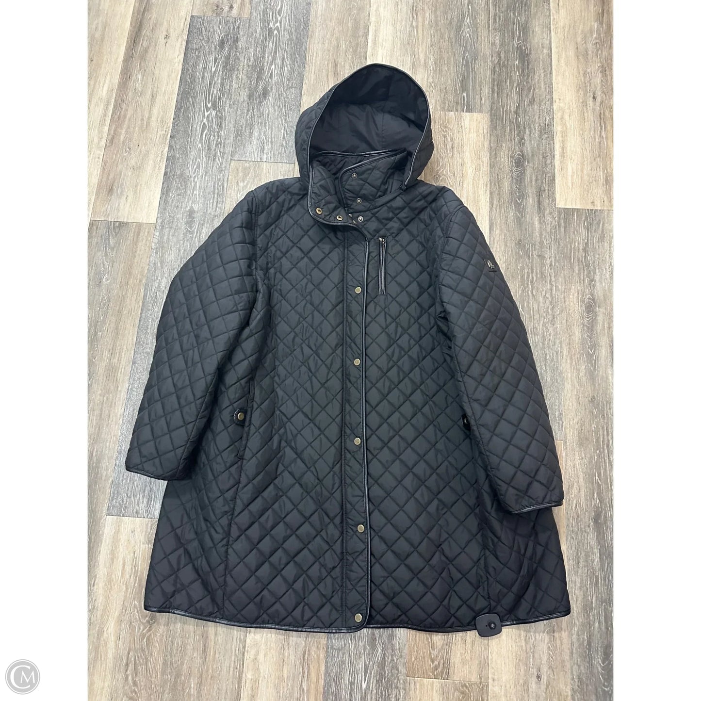 Coat Puffer & Quilted By Lauren By Ralph Lauren In Black, Size: 3x