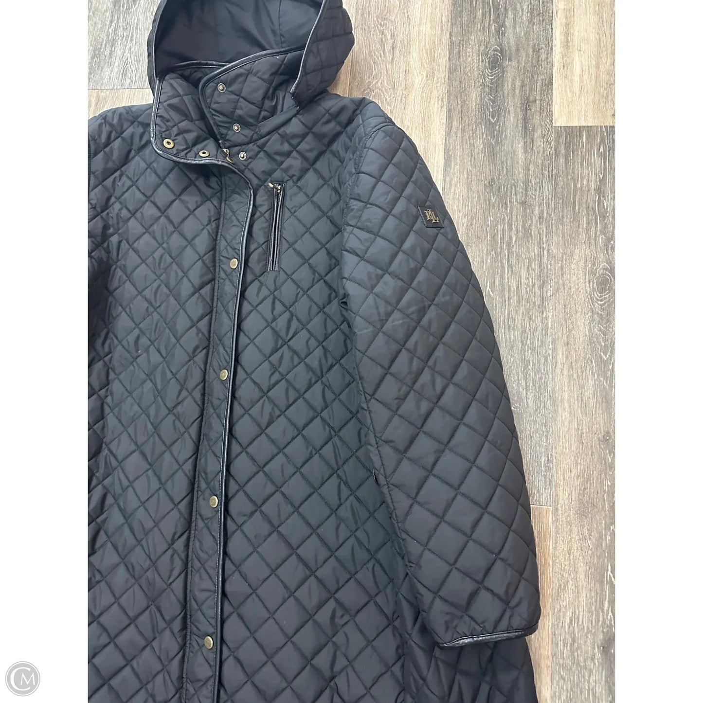 Coat Puffer & Quilted By Lauren By Ralph Lauren In Black, Size: 3x