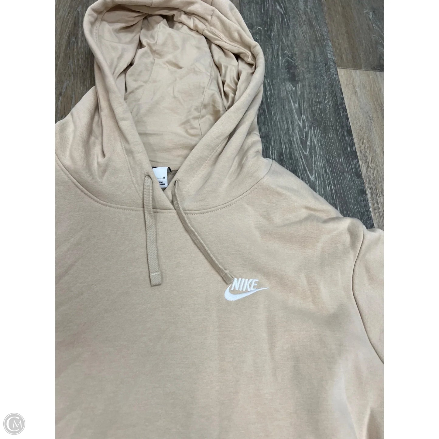 Athletic Sweatshirt Hoodie By Nike Apparel In Tan, Size: 2x