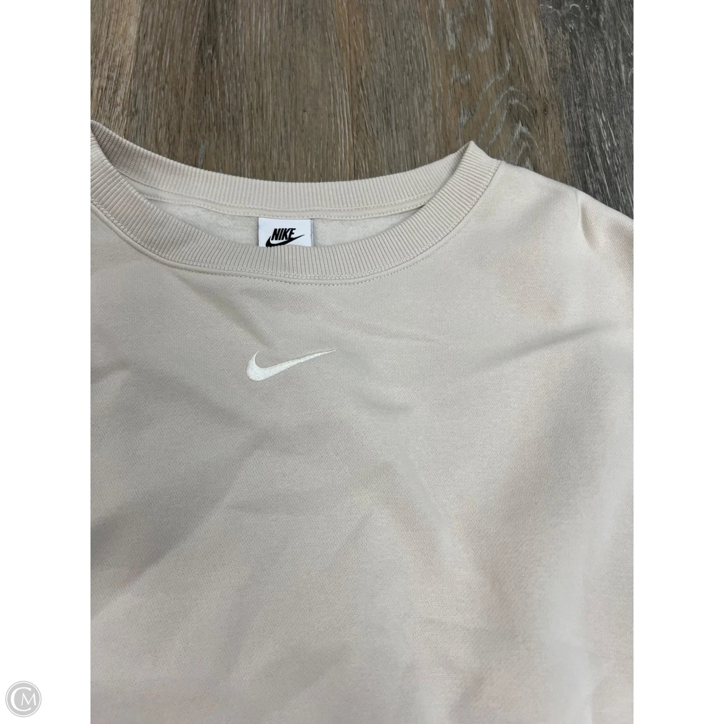 Athletic Sweatshirt Crewneck By Nike Apparel In Cream, Size: 1x