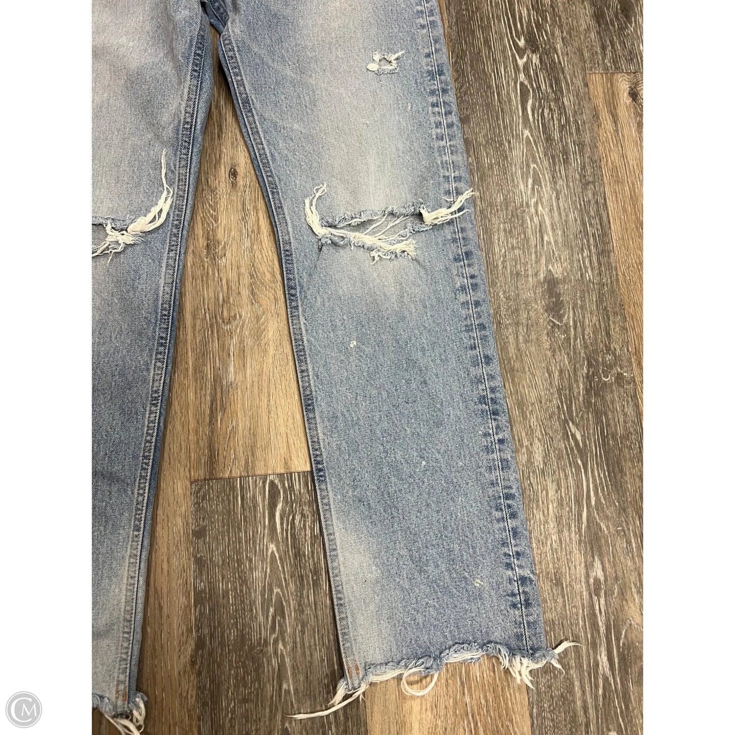 Jeans Straight By Moussy In Blue Denim, Size: 1/25