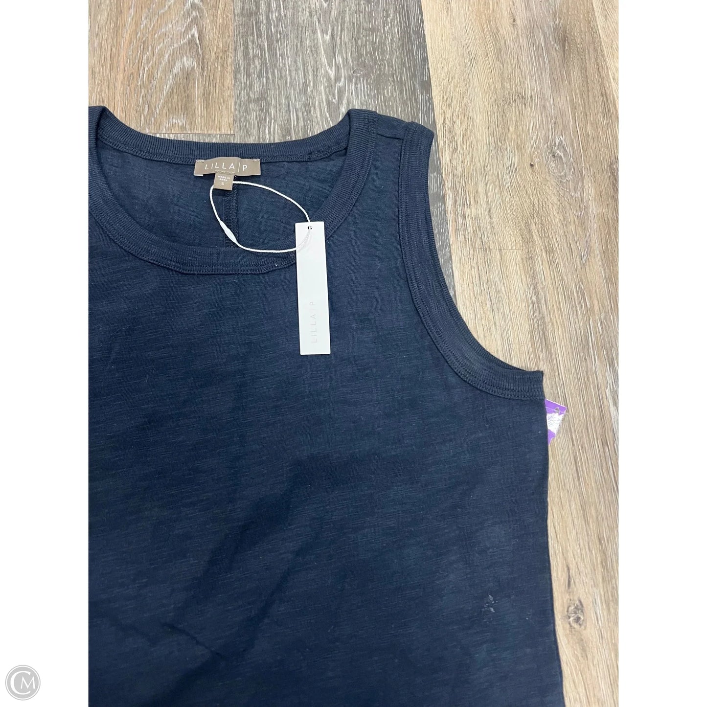 Top Sleeveless By Lilla P In Navy, Size: S