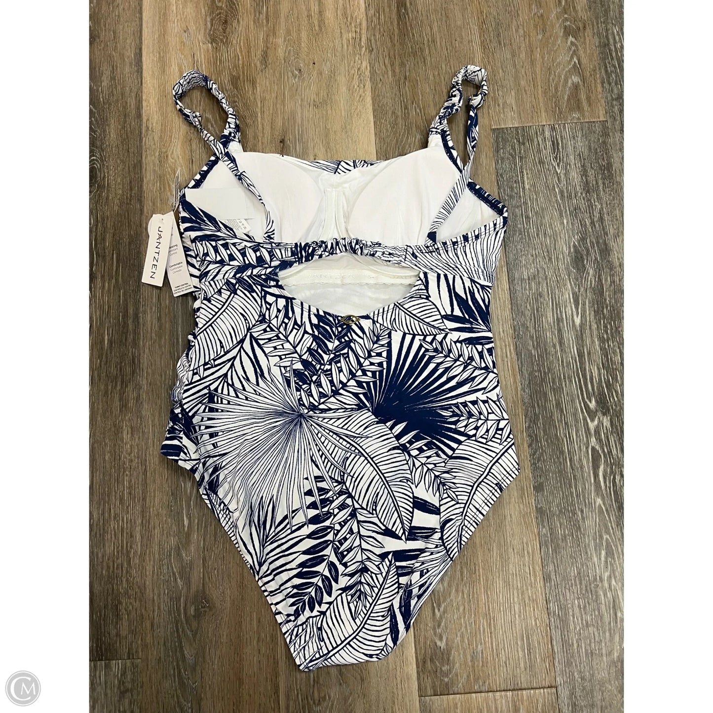 Swimsuit By Jantzen In Blue & White, Size: 16