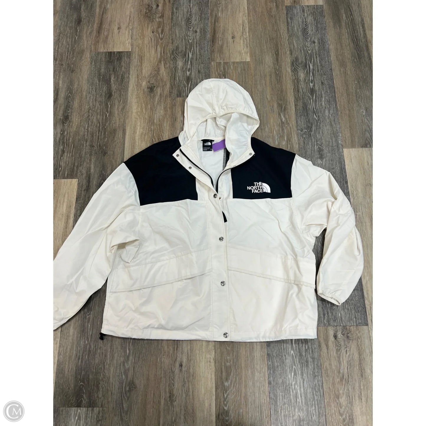 Athletic Jacket By The North Face In Black & Cream, Size: Xxl