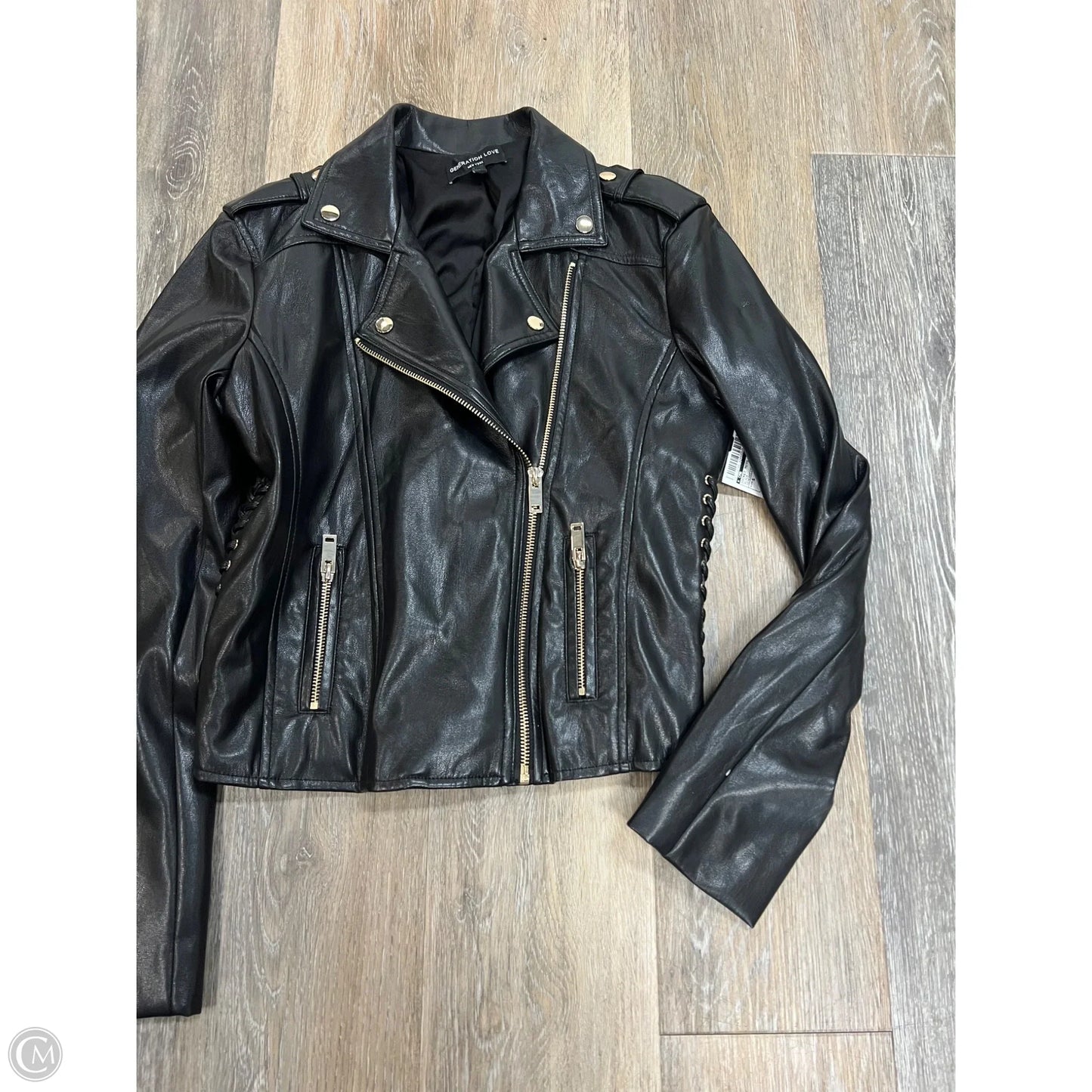 Jacket Moto By Generation Love In Black, Size: S
