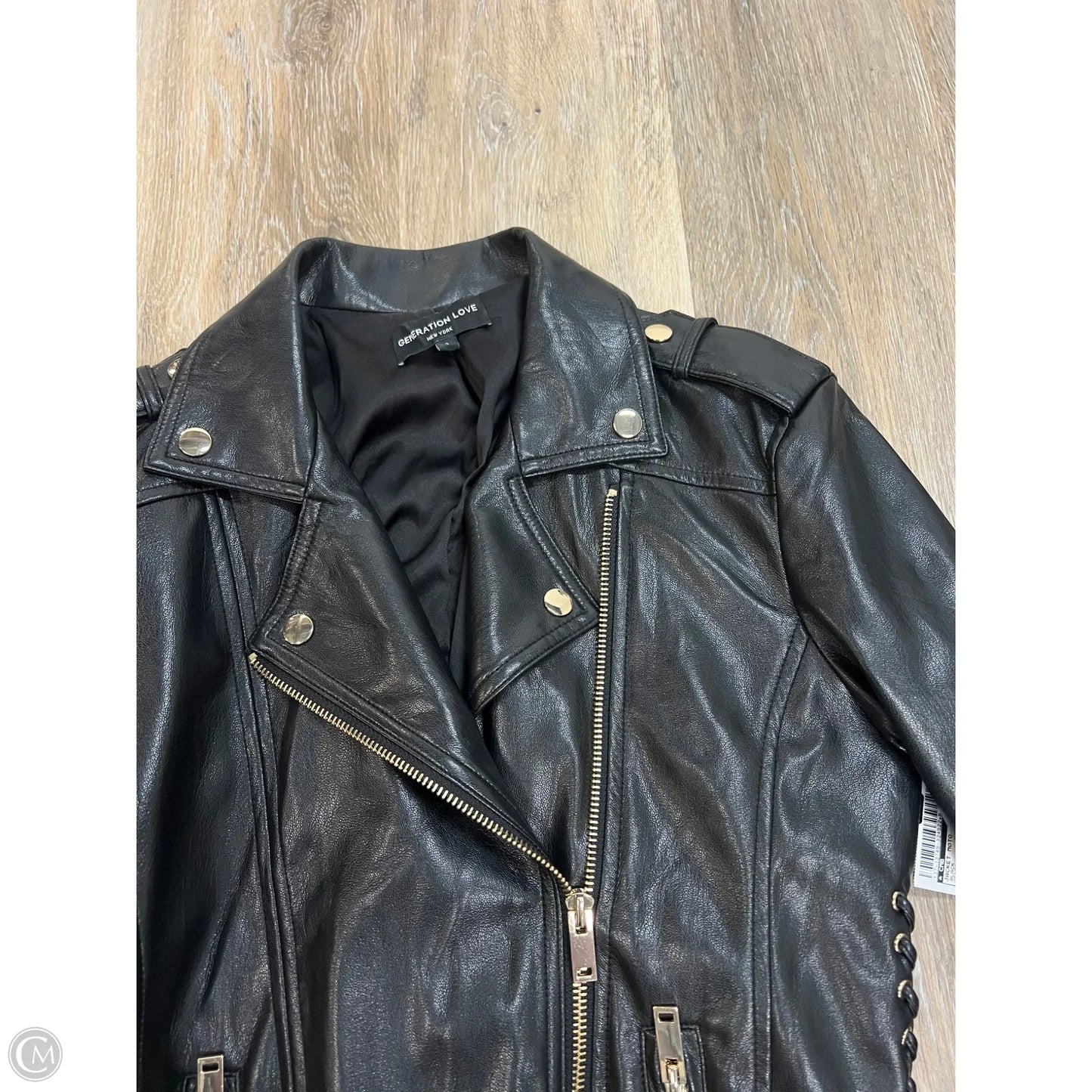 Jacket Moto By Generation Love In Black, Size: S