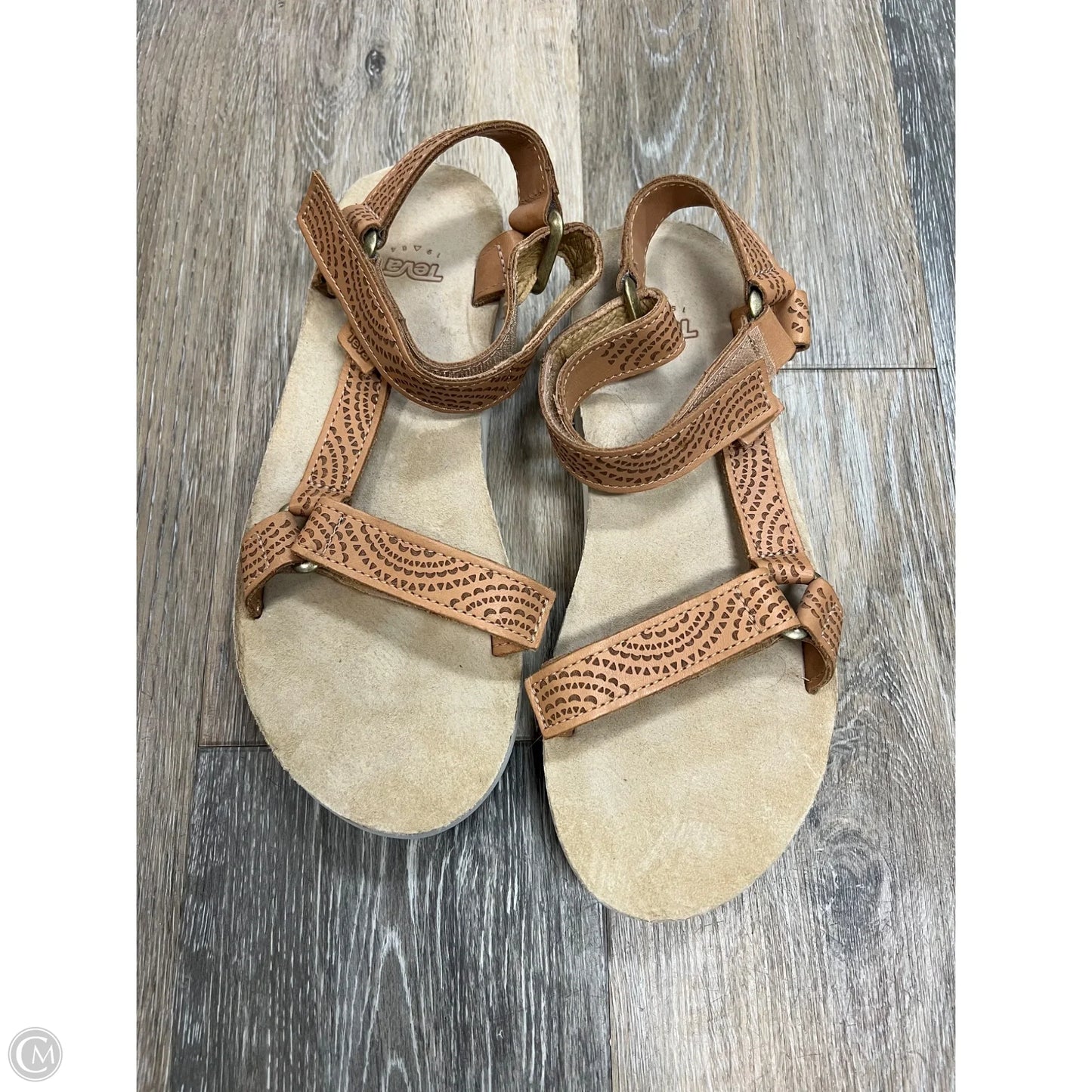 Sandals Flats By Teva In Tan, Size: 9