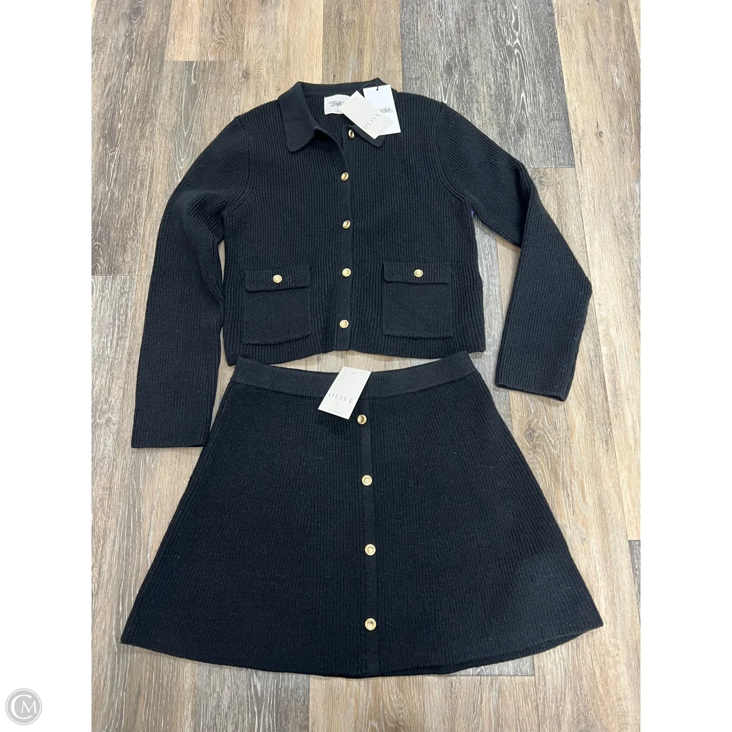 Skirt Set 2pc By Stitches + Stripes In Black, Size: L