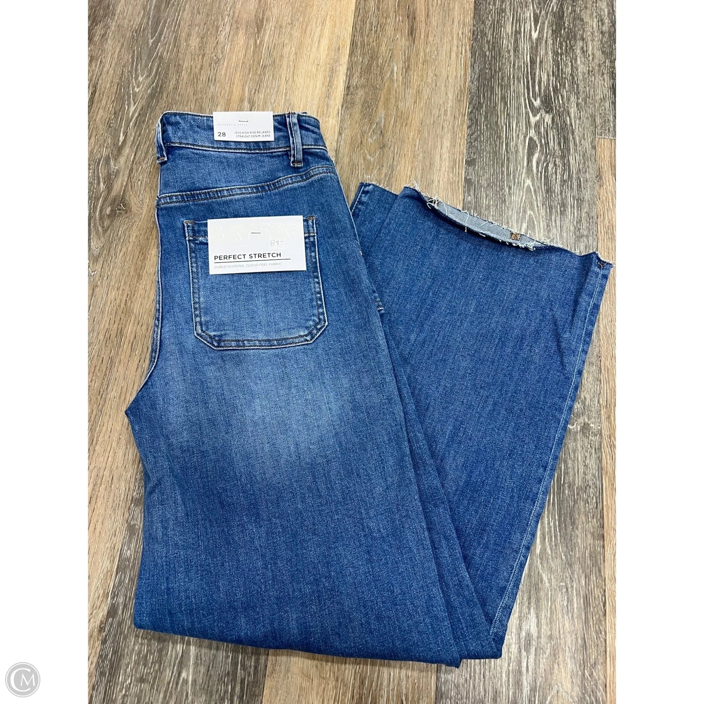 Jeans Straight By BAYEAS In Blue Denim, Size: 6/28