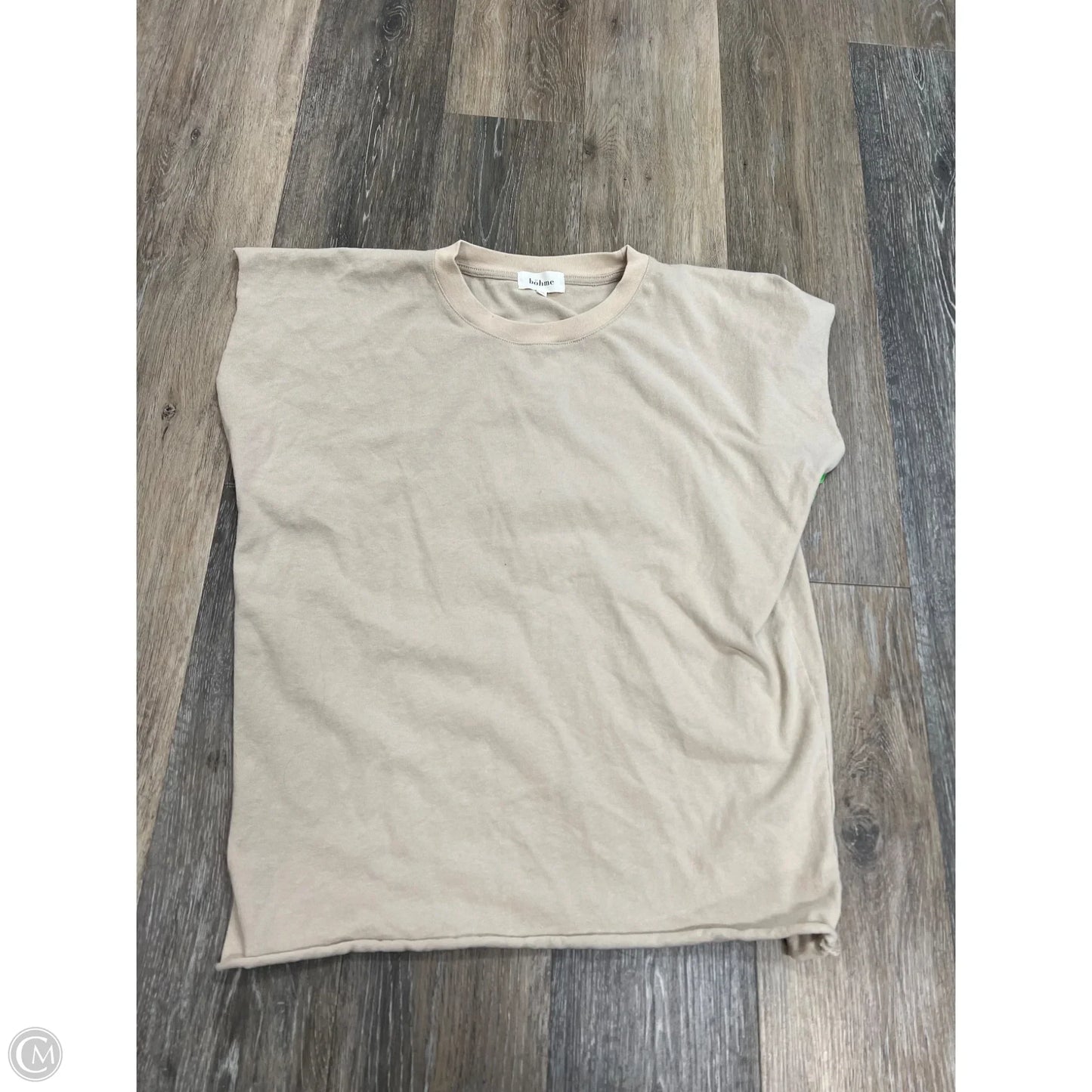 Top Short Sleeve By Bohme In Cream, Size: M