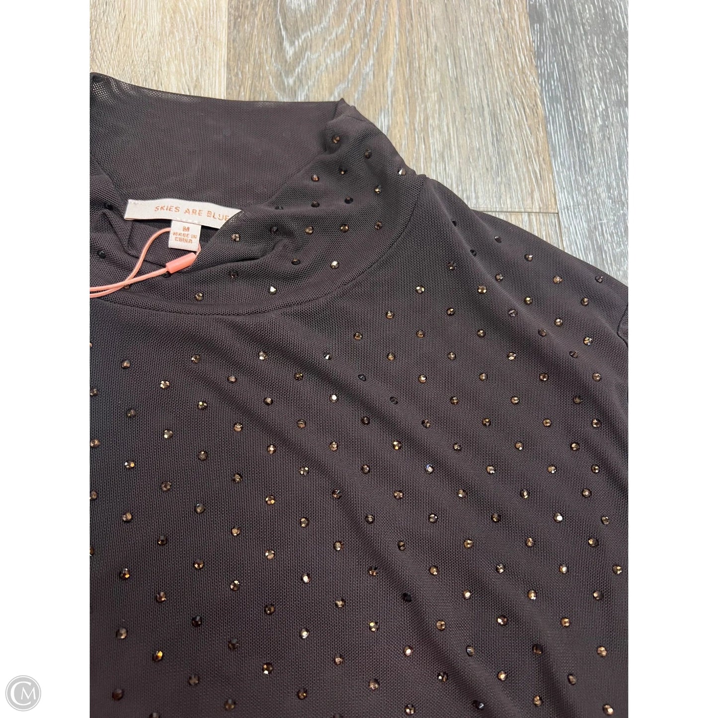 Top Long Sleeve By Skies Are Blue In Brown, Size: M