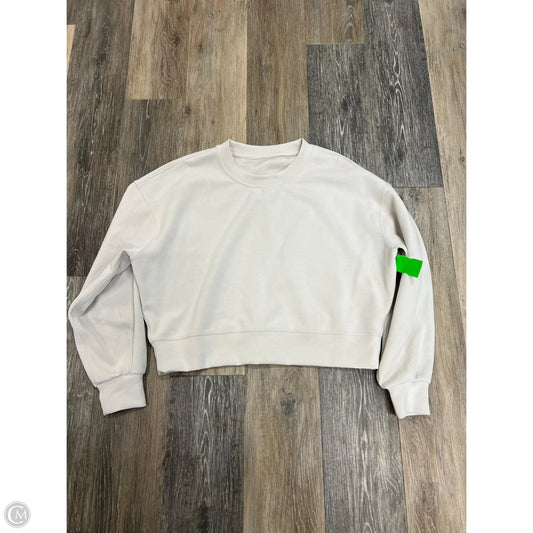 Athletic Sweatshirt Crewneck By Lululemon In Cream, Size: M