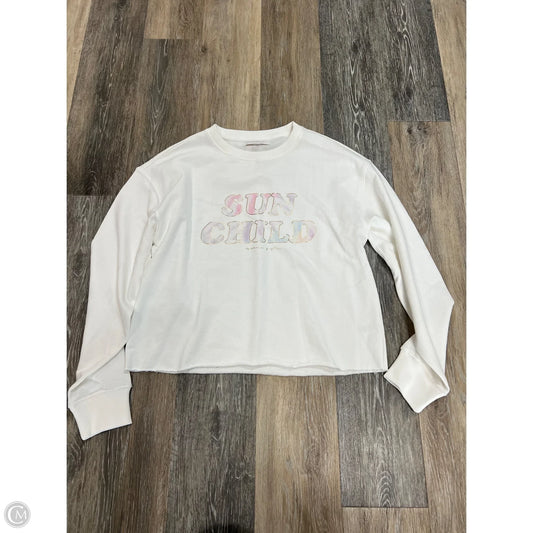 Athletic Sweatshirt Crewneck By Spiritual Gangster In White, Size: M