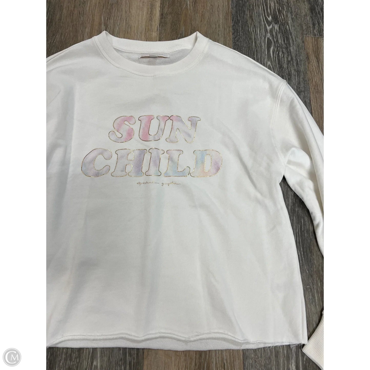 Athletic Sweatshirt Crewneck By Spiritual Gangster In White, Size: M
