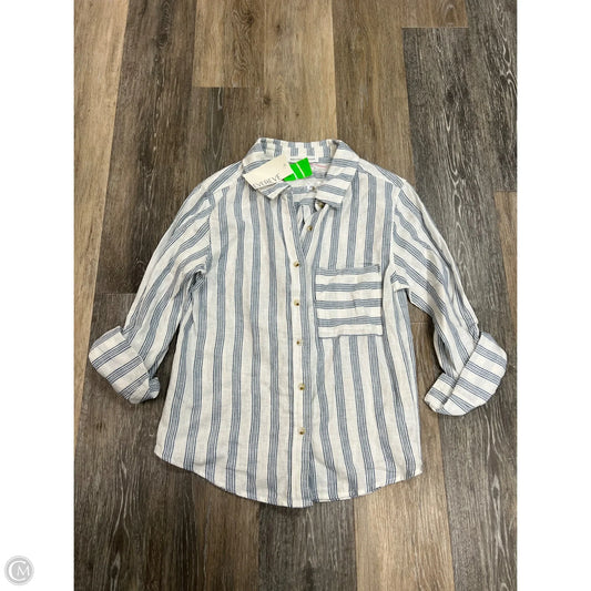 Blouse Long Sleeve By Melissa NEPTON In Striped Pattern, Size: Xs