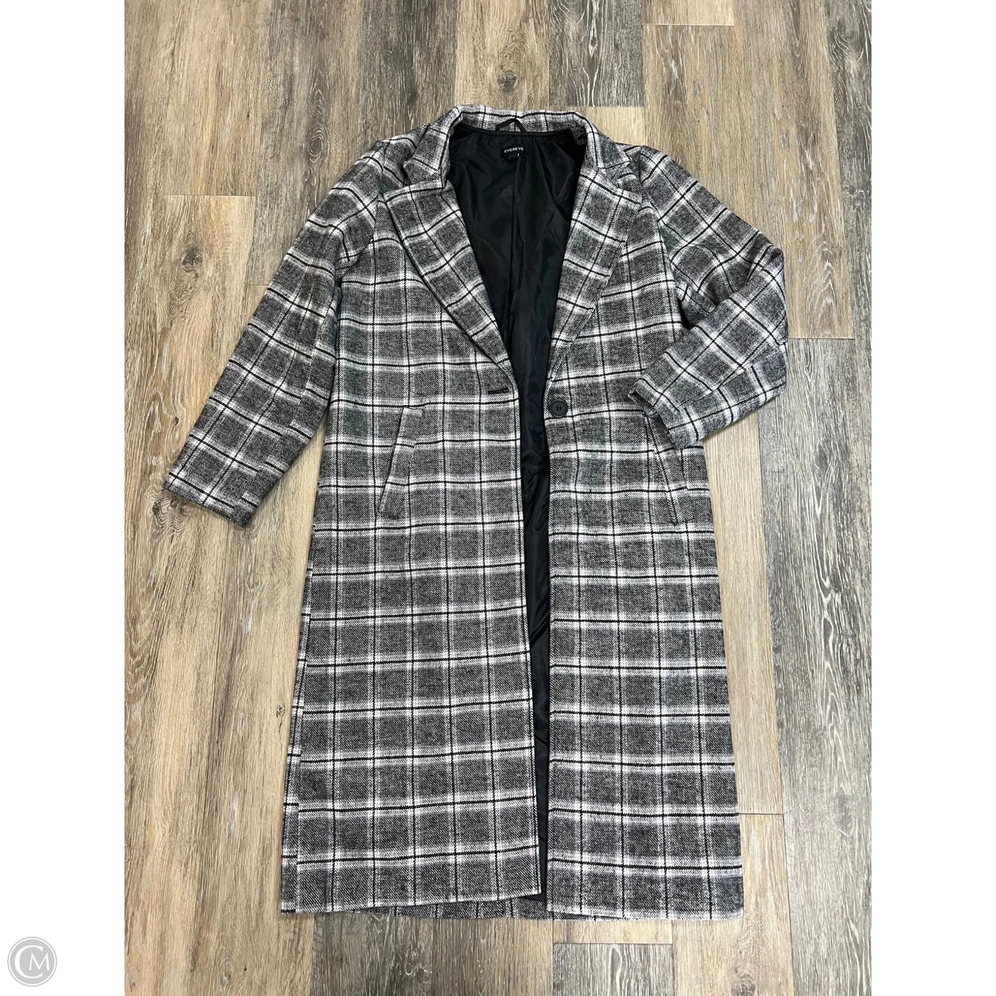 Coat Peacoat By Evereve In Plaid Pattern, Size: S
