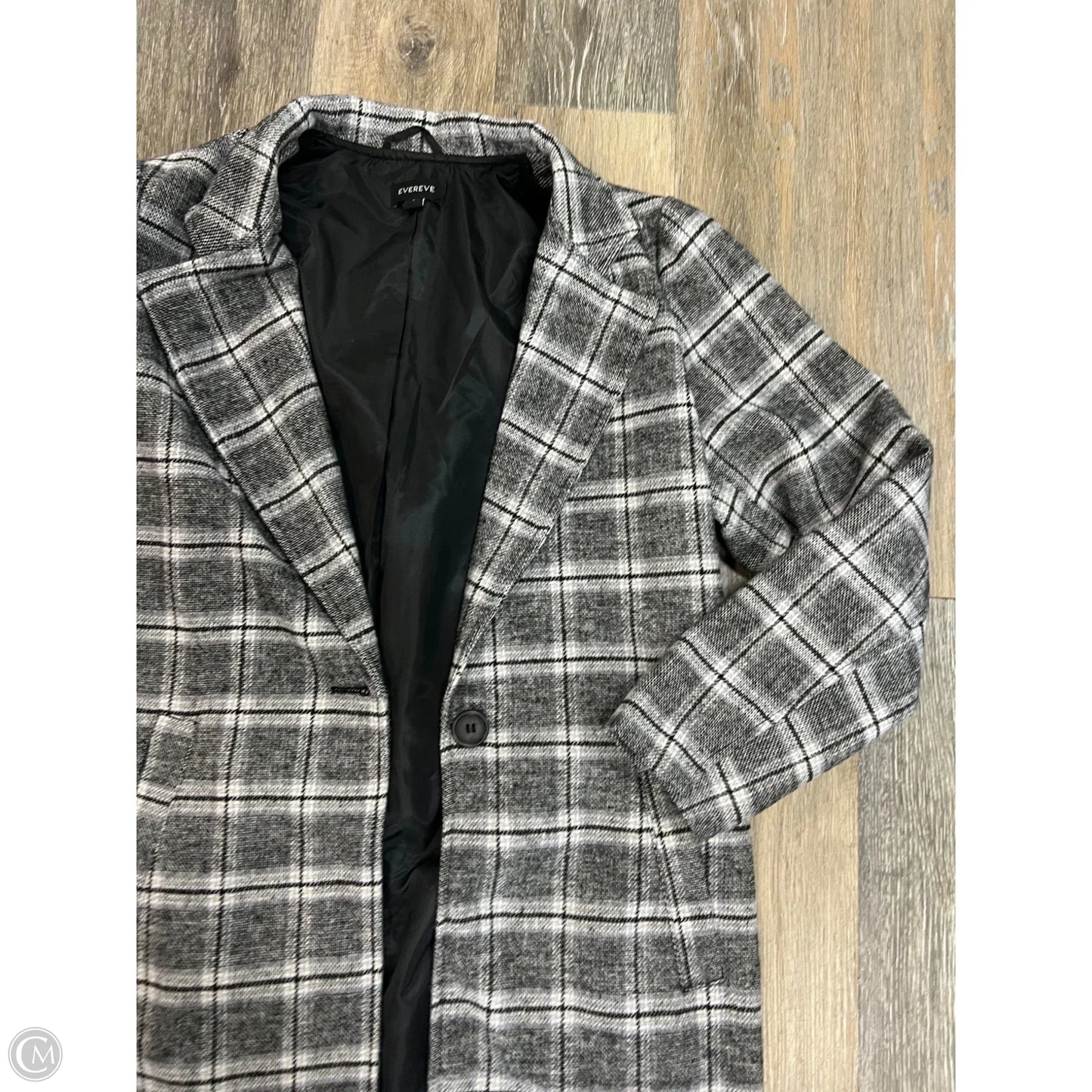 Coat Peacoat By Evereve In Plaid Pattern, Size: S
