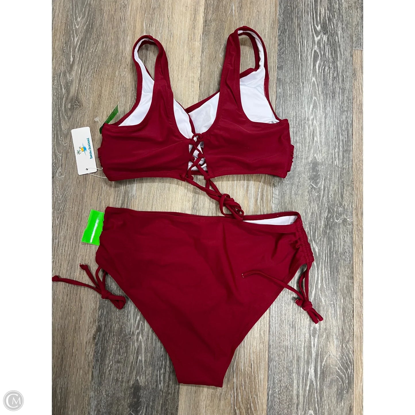 Swimsuit 2pc By Beachsissi In Red, Size: L