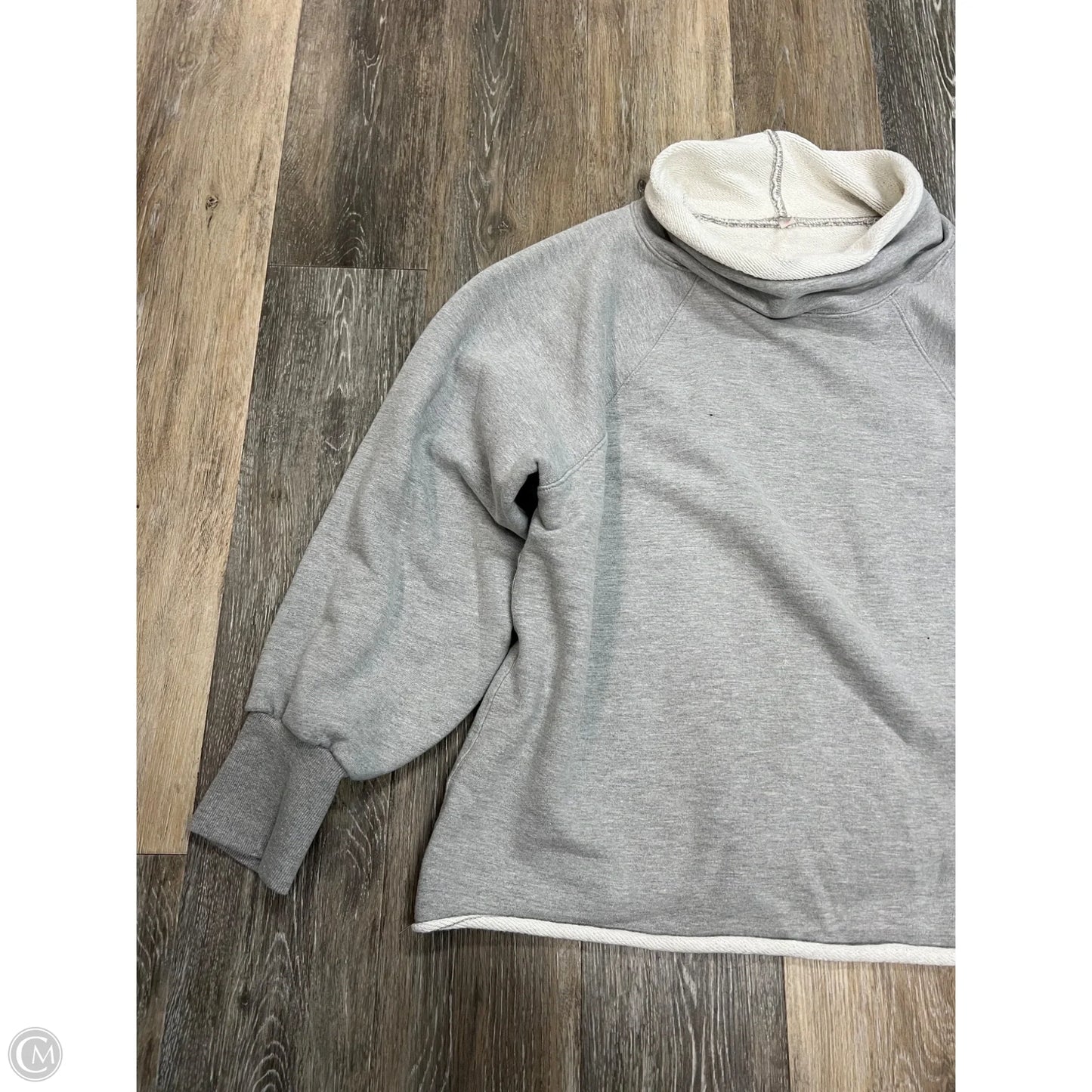 Sweatshirt Collar By Free People In Grey, Size: L