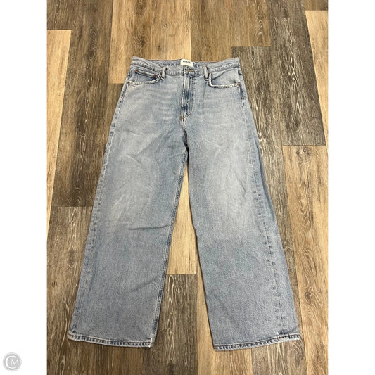 Jeans Straight By Agolde In Blue Denim, Size: 10