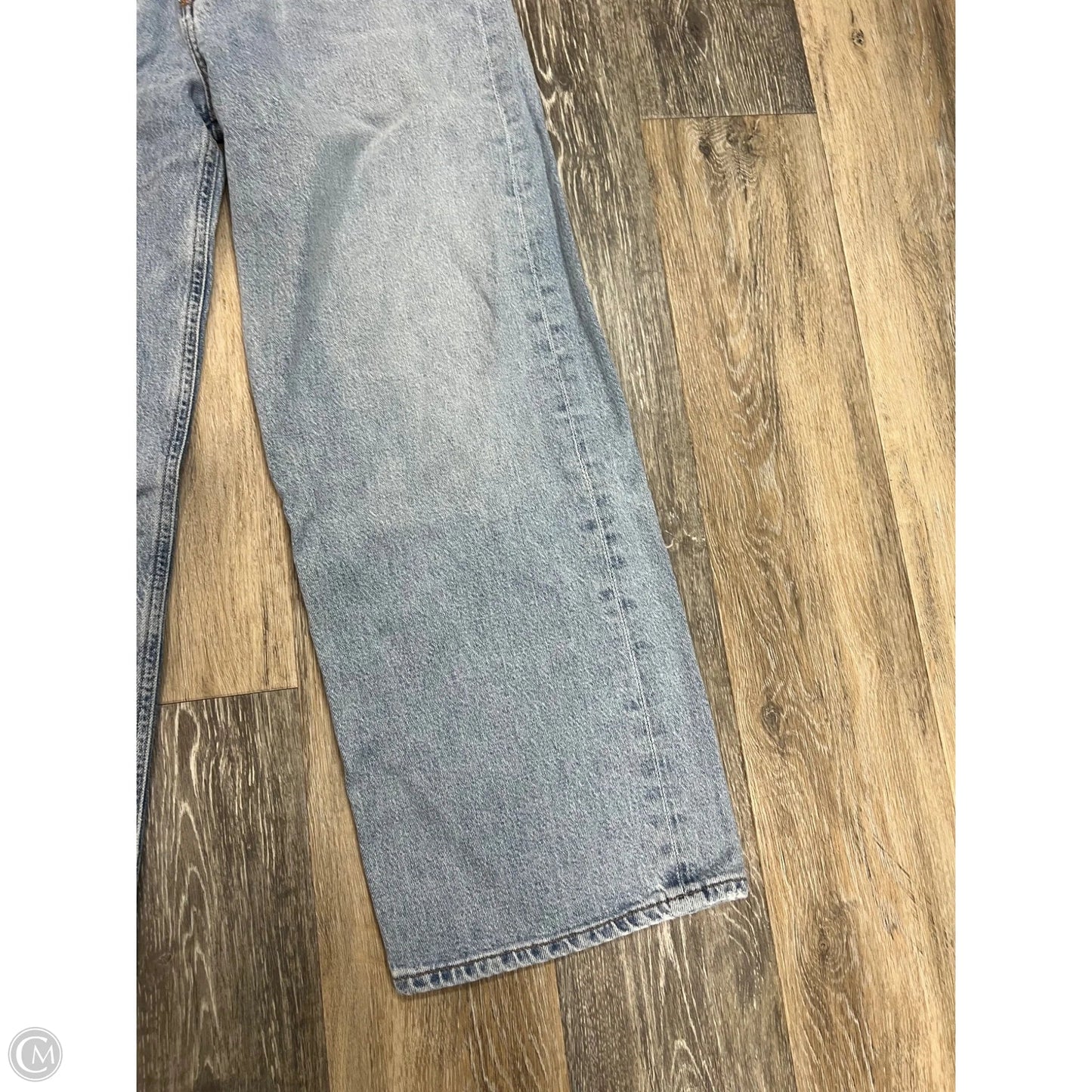 Jeans Straight By Agolde In Blue Denim, Size: 10