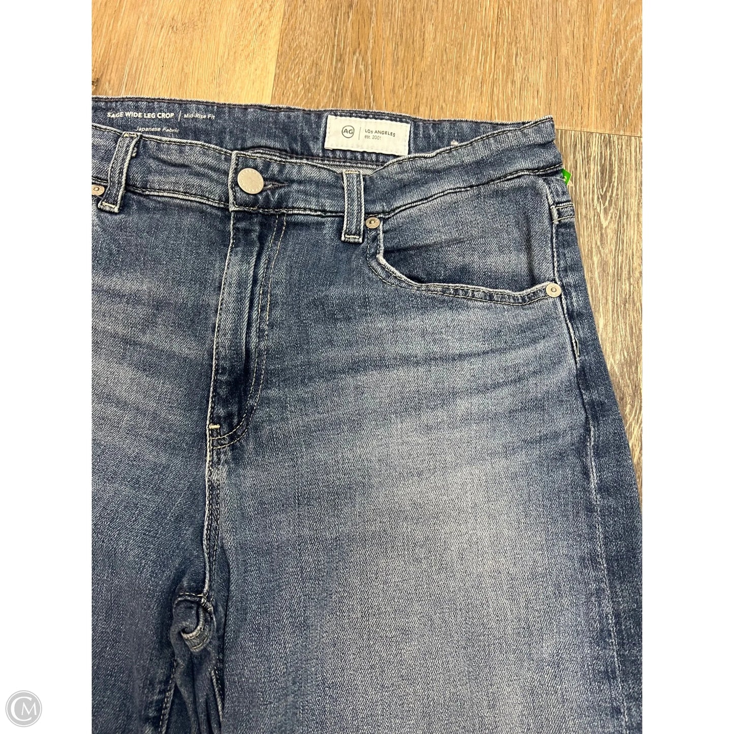 Jeans Cropped By Adriano Goldschmied In Blue Denim, Size: 8
