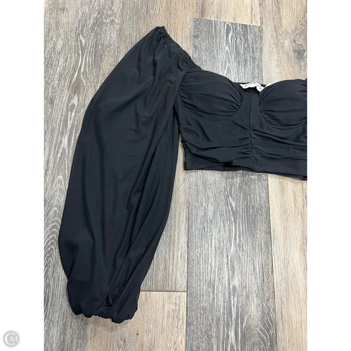 Blouse Long Sleeve By Petal & Pup In Black, Size: 2